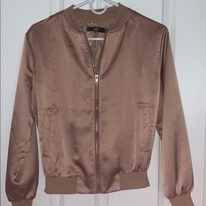 Bronze/tan Missguided bomber jacket